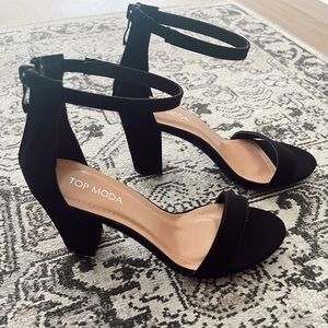 Black Ankle Strap Heels